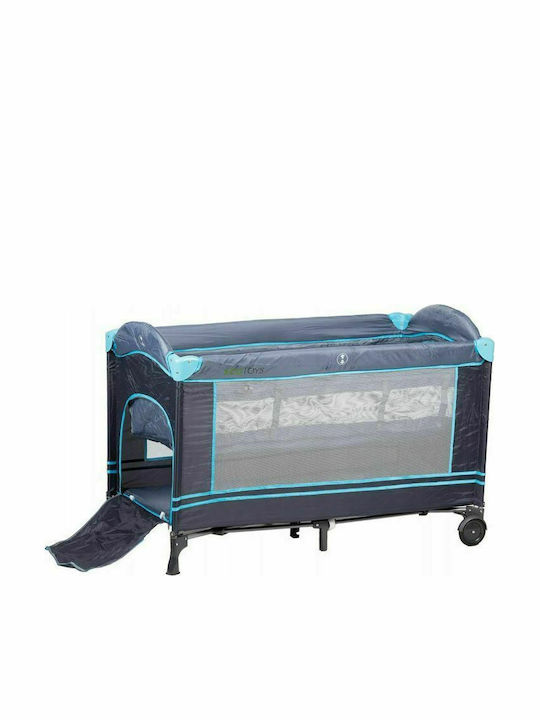 Ecotoys Laufstall mit Matratze Hellblau 126x66cm