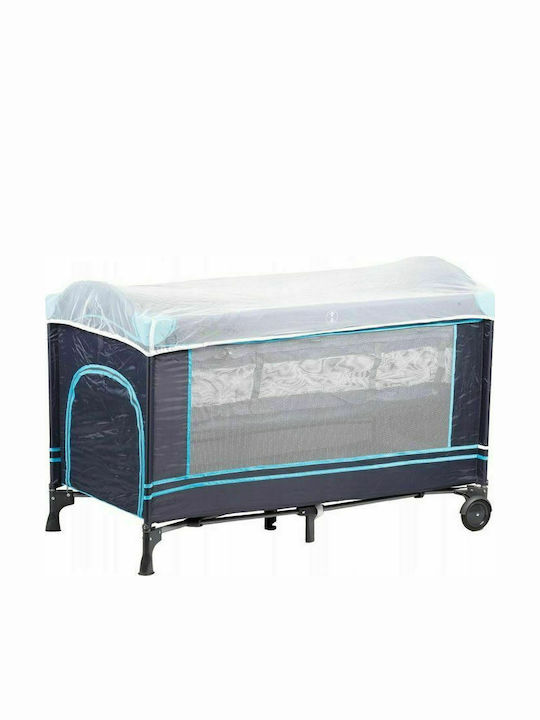 Ecotoys Laufstall mit Matratze Hellblau 126x66cm
