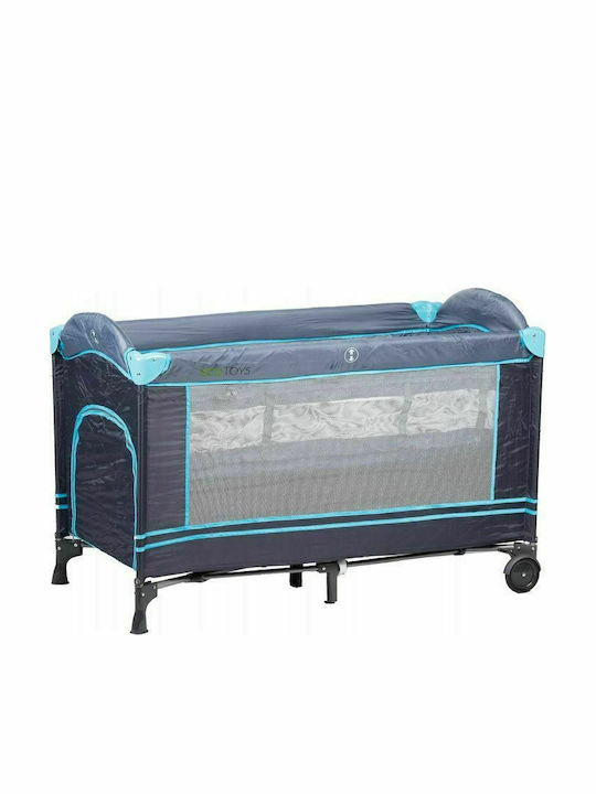 Ecotoys Laufstall mit Matratze Hellblau 126x66cm
