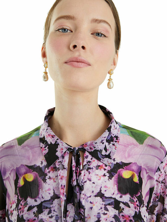 Olimpia Summer Mini Dress with Ruffle Floral