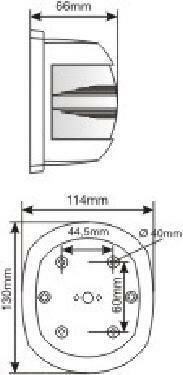 Eval Bootslaterne ohne Mast Seitenlicht Grün mit schwarzem Gehäuse 03020-B