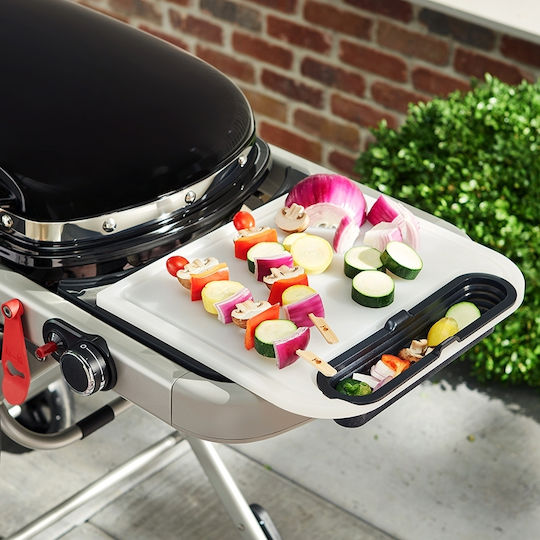 Weber Grillzubehör Schneidefläche und Sammlung von Abfällen