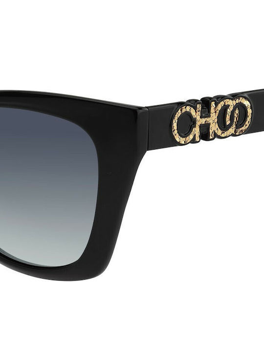 Jimmy Choo Women's Sunglasses with Black Horn-Rimmed Frame and Black Gradient Lenses