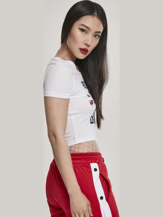 MT1111 Γυναικείο Crop T-shirt Λευκό