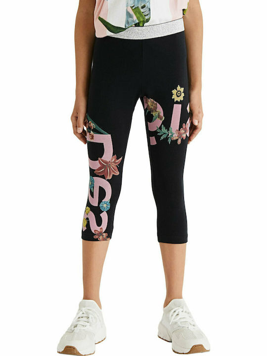 Kinder Leggings Capri Schwarz Vigo