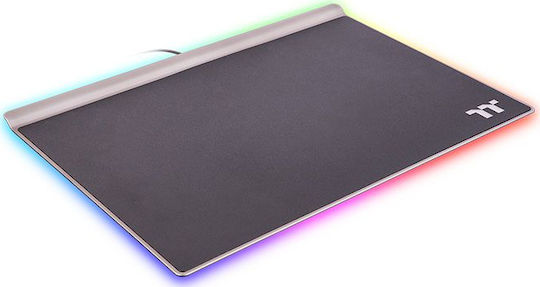 Thermaltake Argent MP1 Gaming Mauspad Mittel (359mm) mit RGB-Beleuchtung Schwarzes GMP-MP1-BLKHMC-01