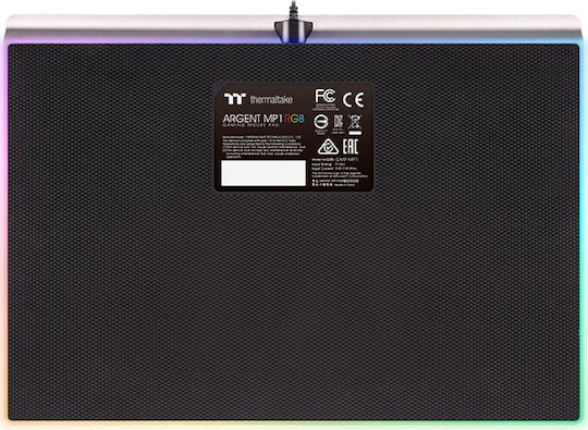 Thermaltake Argent MP1 Gaming Mauspad Mittel (359mm) mit RGB-Beleuchtung Schwarzes GMP-MP1-BLKHMC-01