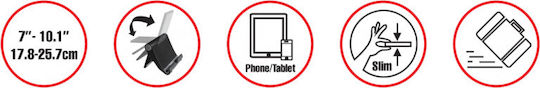 Reflecta Tabula Travel T Таблет Стойка За офиса до 10.1" в Черен цвят