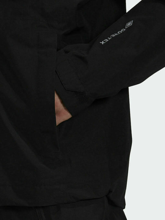 Terrex Gore-Tex Paclite Χειμωνιάτικο Μπουφάν Hardshell Αδιάβροχο και Αντιανεμικό Μαύρο