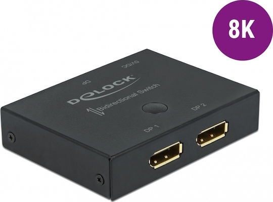 DeLock DisplayPort 2-1 Switch Bidirectional 8K 30Hz