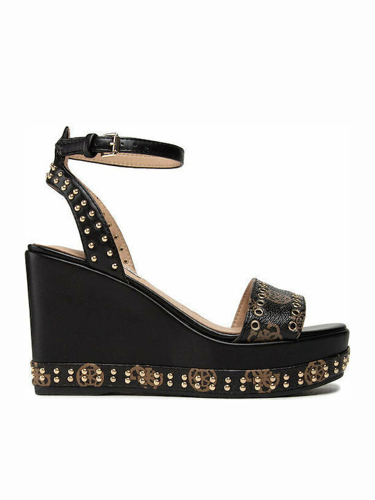 Women's Ankle Strap Platforms Black FL6OLD FAL04 BLK