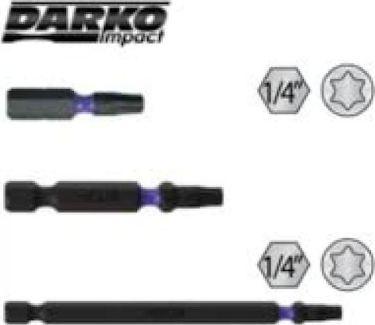 Helix Impact Torsion Screwdriver Bit Torx with Size T15 T15