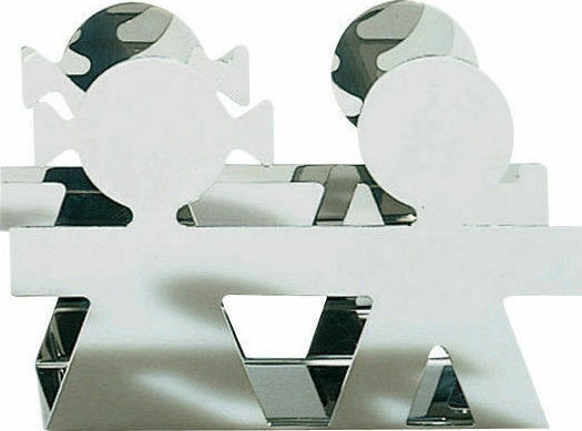 Alessi Serviettenhalter Silber 16x4x10.7cm AKK40 Alessi Serviettenhalter Silber 16x4x10.7cm AKK40