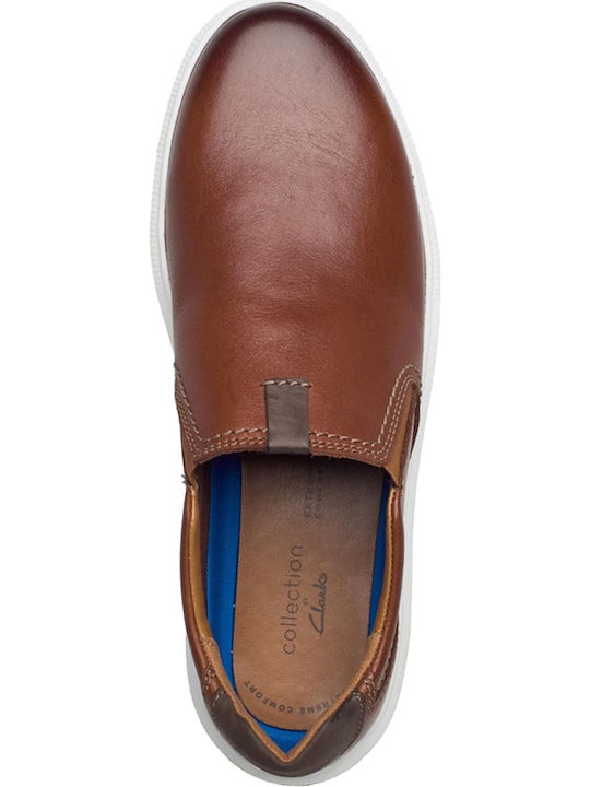 Cambro Step Кожа Мъжки Slip-On Тютюнев