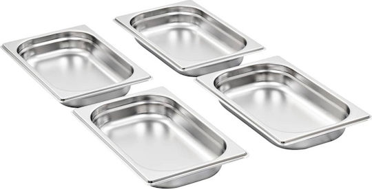 vidaXL Recipient Gastronorm Oțel inoxidabil GN1/4 cu Adâncime 40mm (12 buc)