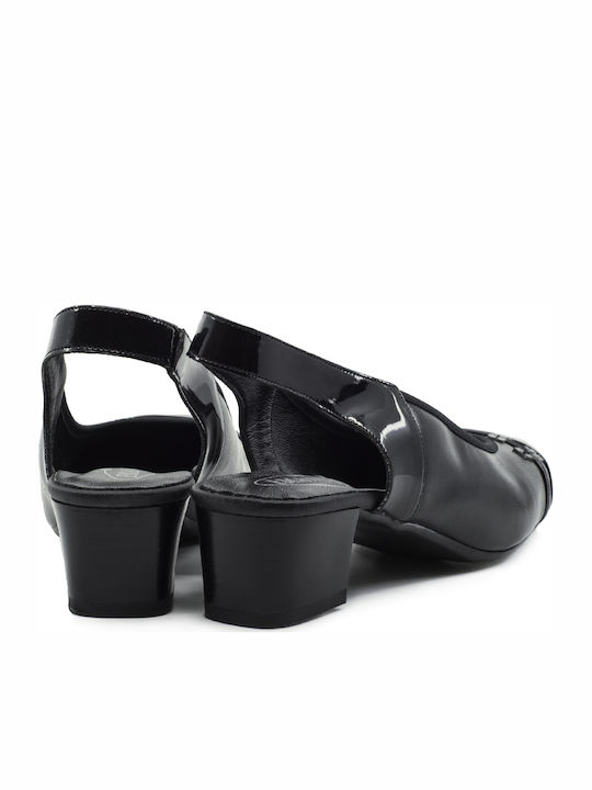Leder Damen Sandalen Anatomisch Schwarz
