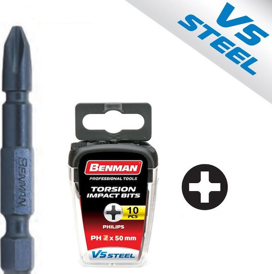 Benman Screwdriver Bit Cross with Size PH2