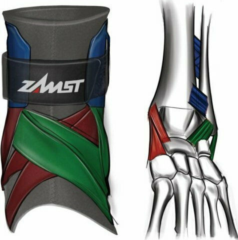 Zamst A2-DX Ankle Brace Left Side in Black Colour