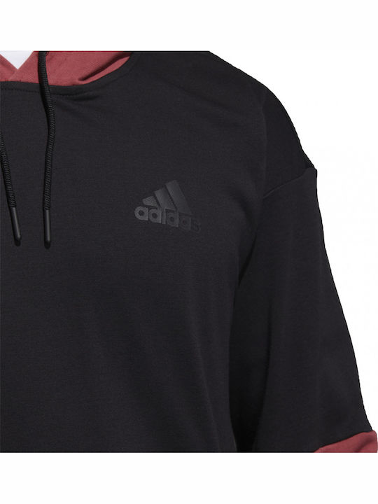 New Authentic Суитшърт с Качулка Black / Legacy Red