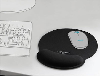 DeLock Mouse Pad with Wrist Support Black 252mm 12559