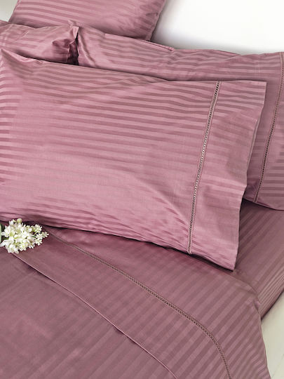 SB Home Set Queen 4pcs 250x280cm Crochet Pink