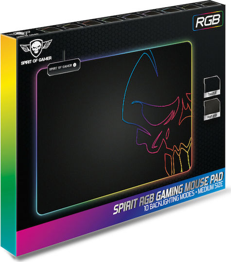Spirit of Gamer RGB Gaming Mouse Pad (300mm) με RGB Φωτισμό Μαύρο SOG-PADMRGB