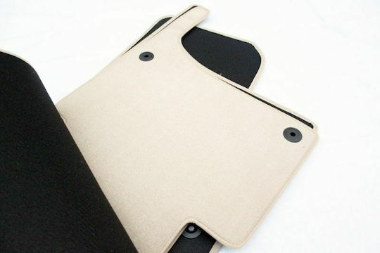 Petex Satz Vorder- und Hintermatten 4Stück aus Teppichboden für Porsche Cayenne 2002-2010 Beige