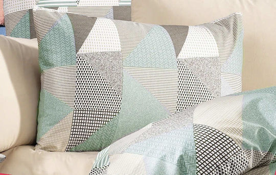 Dimcol Single 160x240 Geometrical 330 Green - Beige