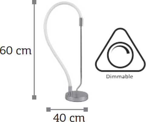 Inlight Διακοσμητικό Φωτιστικό 3011 LED Θερμό Λευκό 3000K 60εκ.