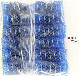 Niobe Professional 361 Wire Mesh Roller Hair Roller 50mm Blue 6pcs