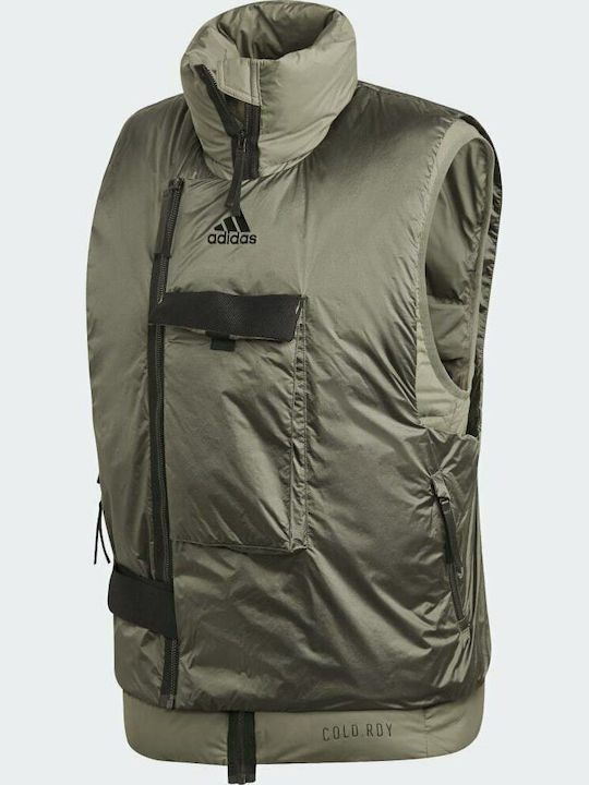 Cold.Rdy Down Sleeveless Athletic Jacket Khaki