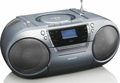 Lenco Φορητό Ηχοσύστημα mit CD-Spieler / USB / Kassettenspieler / Radio in Gray Farbe