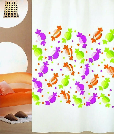 San Lorentzo Candies Perdea de Baie Țesătură 180x180cm Multicoloră 1876 San Lorentzo Candies Perdea de Baie Țesătură 180x180cm Multicoloră 1876
