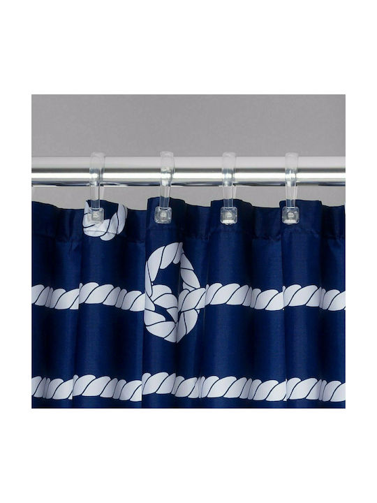 Sealskin Rope Shower Curtain Fabric 180x200cm Blue 233761322