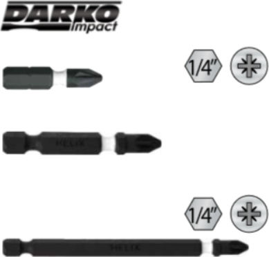 Helix Impact Torsion Screwdriver Bit