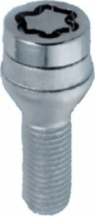 Lampa Security Bolts Conical Black M12x1.25mm for Key No 19 4pcs