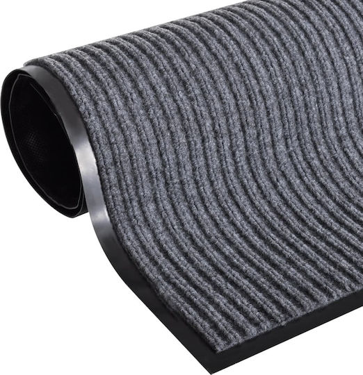 vidaXL Entrance Mat Straw with Anti-slip Backing Gray 160x220cm Grey