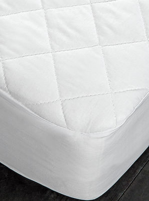 Vesta Home Semi-Double Quilted Mattress Cover Fitted Εκάβη White 110x200cm