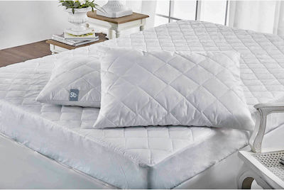 SB Home Single Quilted Mattress Cover Fitted White 01.02559 100x200cm