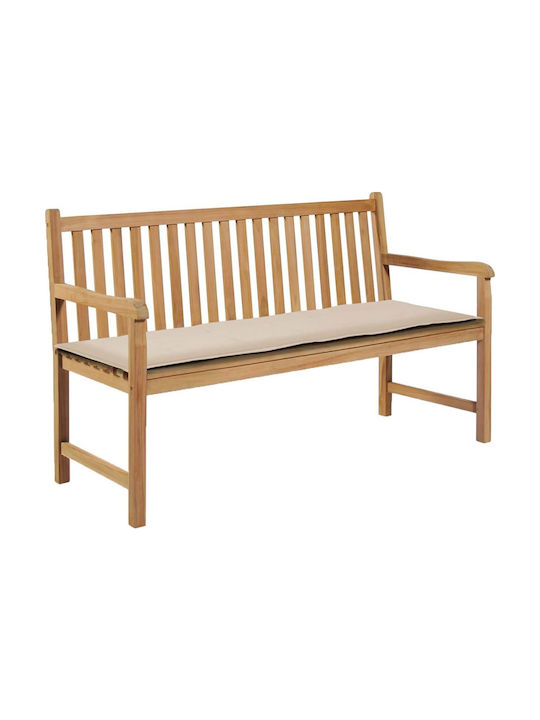 vidaXL Waterproof Garden Bench Cushion Beige 150x50 cm
