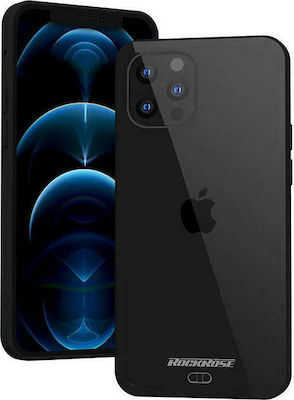 Rockrose Aqua Silicone Back Cover Black (iPhone 12 mini)