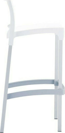 Σκαμπό Μπαρ από Πολυπροπυλένιο Gio White 39x45x75cm Σκαμπό Μπαρ από Πολυπροπυλένιο Gio White 39x45x75cm