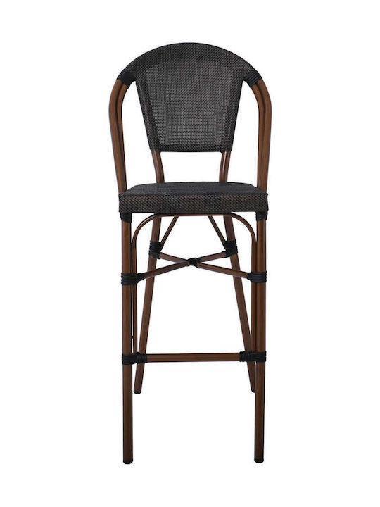 Пластмасов Градински Табурет Бар Черен 41x53x66см Е289