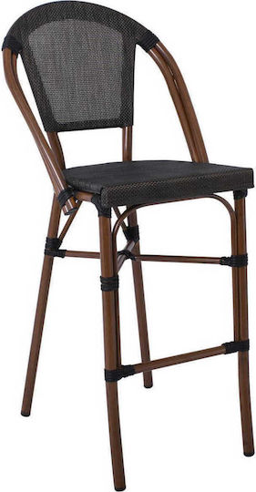 Пластмасов Градински Табурет Бар Черен 41x53x66см Е289
