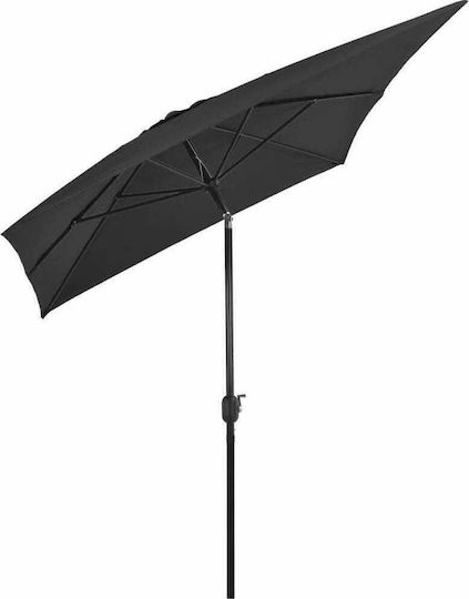 Umbrelă Pătrată Metalică Gri 3x2xÎnălțime2.52m