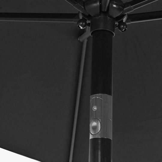 Umbrelă Pătrată Metalică Gri 3x2xÎnălțime2.52m