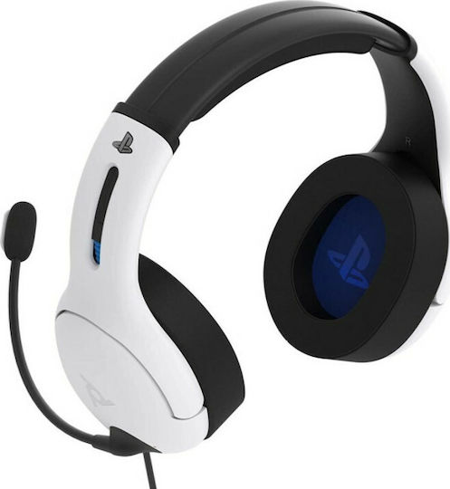PDP LVL50 PS4 Over Ear Gaming Headset με σύνδεση 3.5mm Λευκό for PS4