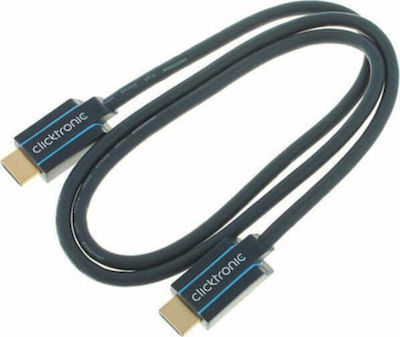 Clicktronic HDMI 1.4 Cablu HDMI de sex masculin - HDMI de sex masculin 1m Albastru