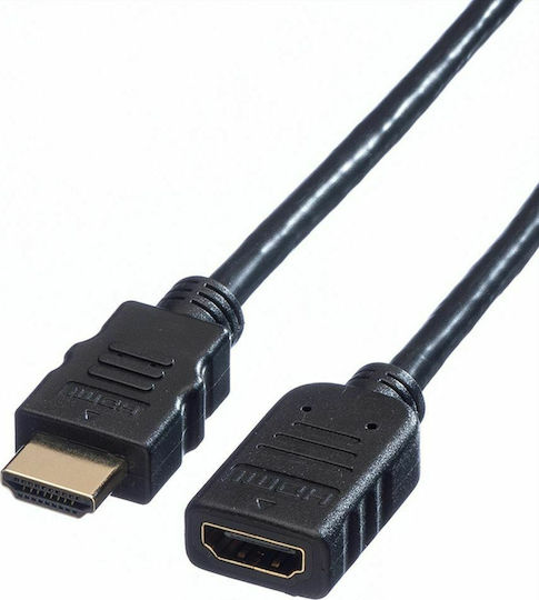 Value HDMI 1.4 Високоскоростен 1080p 120Hz HDMI Кабел HDMI Мъжки - HDMI Женски 3м Черен