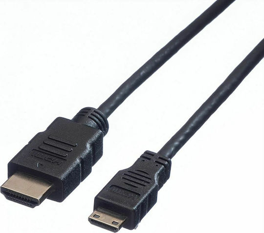 Roline HDMI Кабел HDMI Мъжки - Мини HDMI Мъжки 2м Черен
